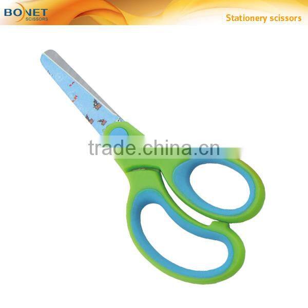 S62001P 5-1/2" 2015 color and printing pattern student round tip scissors