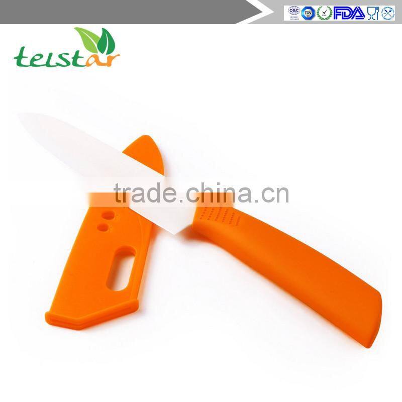 Ceramic cutting tool ceramic knife set of 7 pieces of white blade 3 ", 4 yellow chef knife "green utility, 6" orange, red peeler