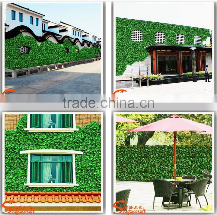 Latest design outdoor artificial grass turf fake carpet grass wall decoration