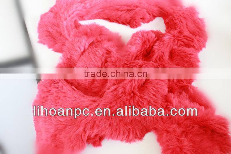 rex rabbit fur scarf