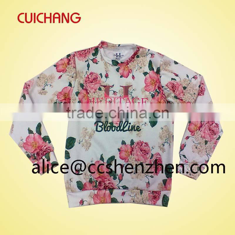 Custom all over sweatshirt printing & mens sweatshirt & men's hooded sweatshirt