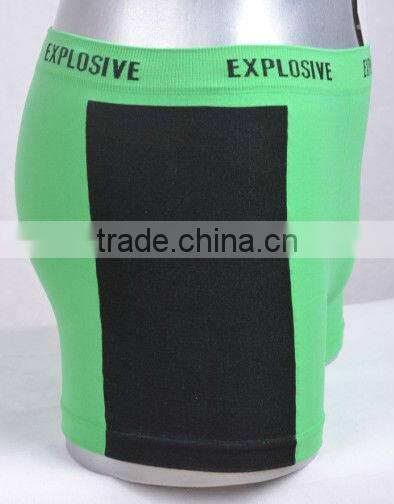 green nylon seamless underwear mens boxers (HB148)