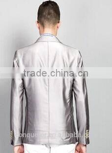 men's slim business suit gentleman checked suit SHT823