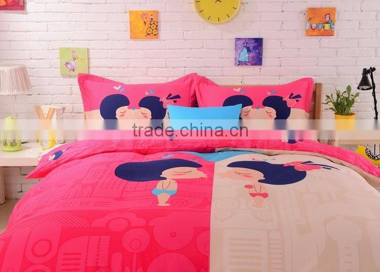 wholesale 100%cotton cartoon queen bedding set