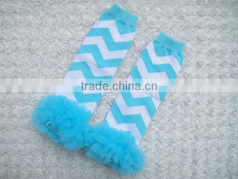 Christmas baby leg warmers Cotton Knitted Printed warmer with ruffles toddler knee high socks