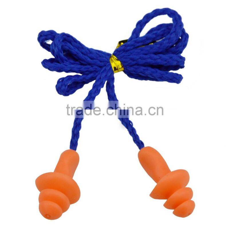 Reusable silicone charm bullet shaped safety earplugs for eye protection