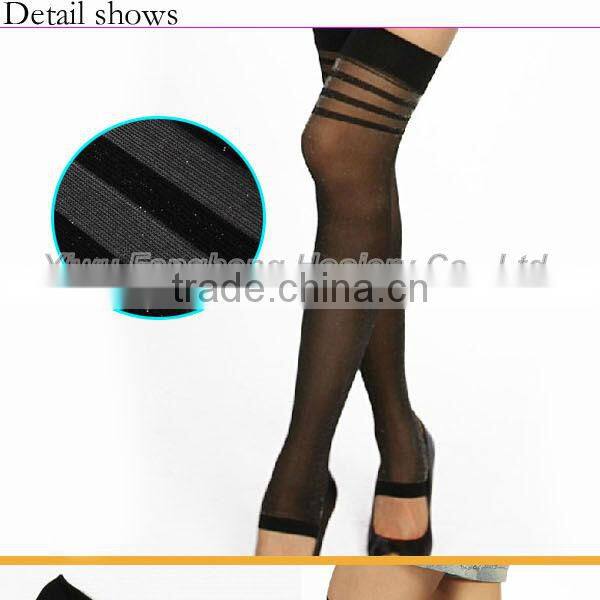 S0009 Yiwu Fenghui hot sale ladies sexy lace Dazzle bright silver hot fishnet stockings