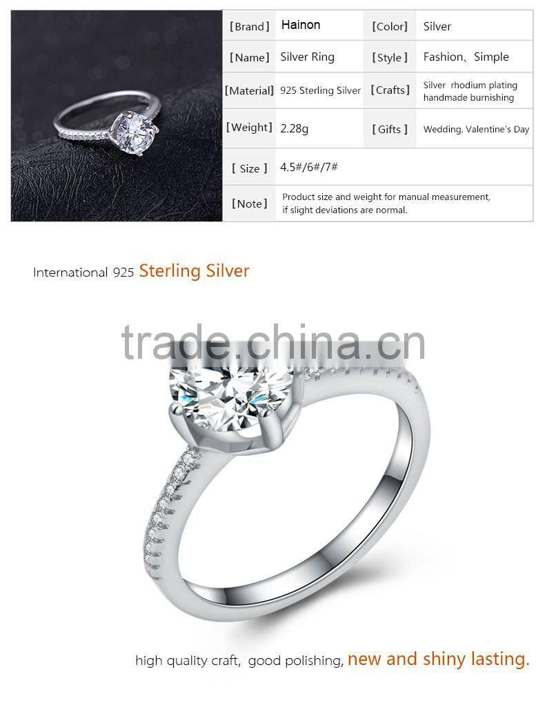 Hotsale inspiratioanl jewelry classical wedding bands s925 silver CZ rings