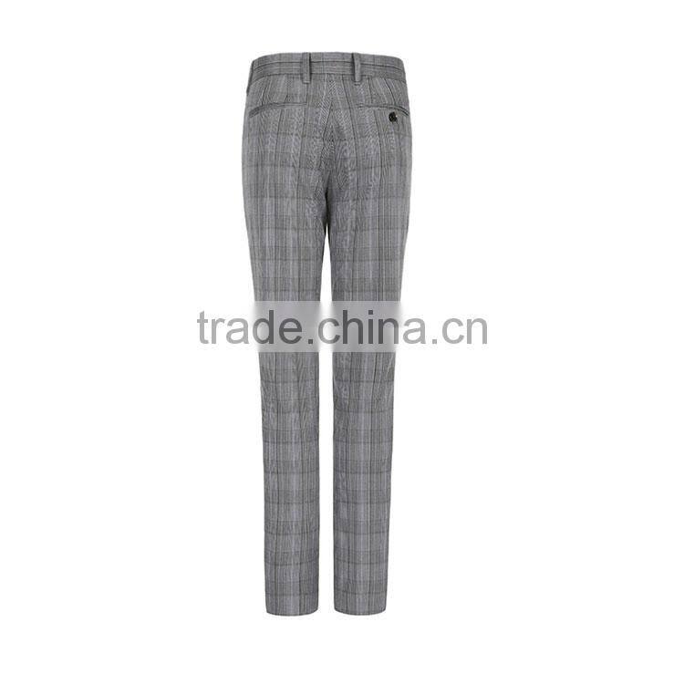 New Product Checked 2 Button Polyester Viscose Business Men'S Fashion Simple Suit Designs