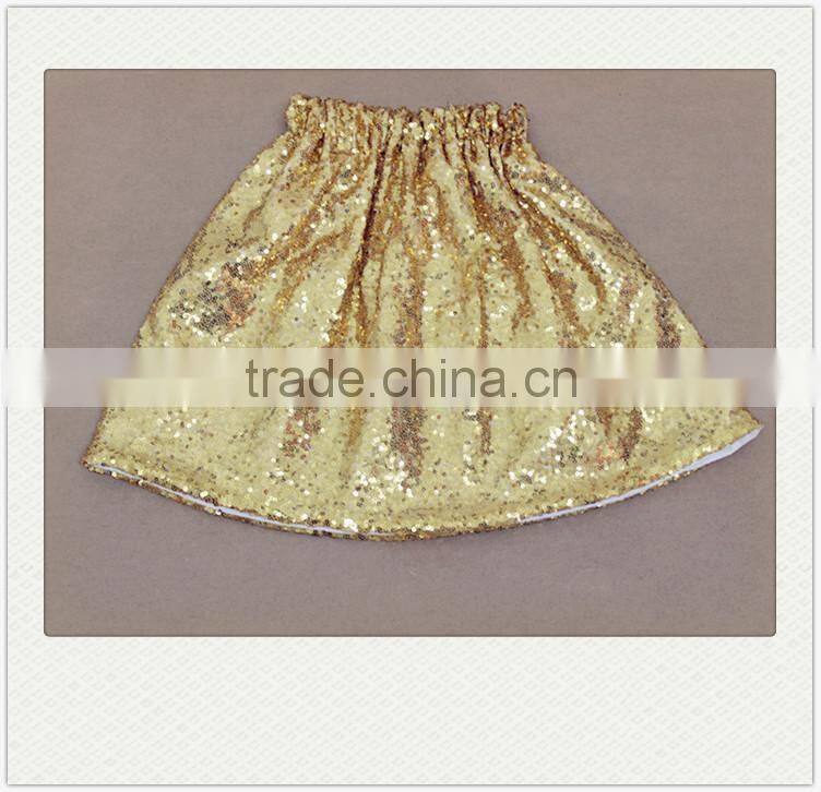Lovely Kids Baby Girls Sequins Skirts Set Children's Shiny Gold Dress