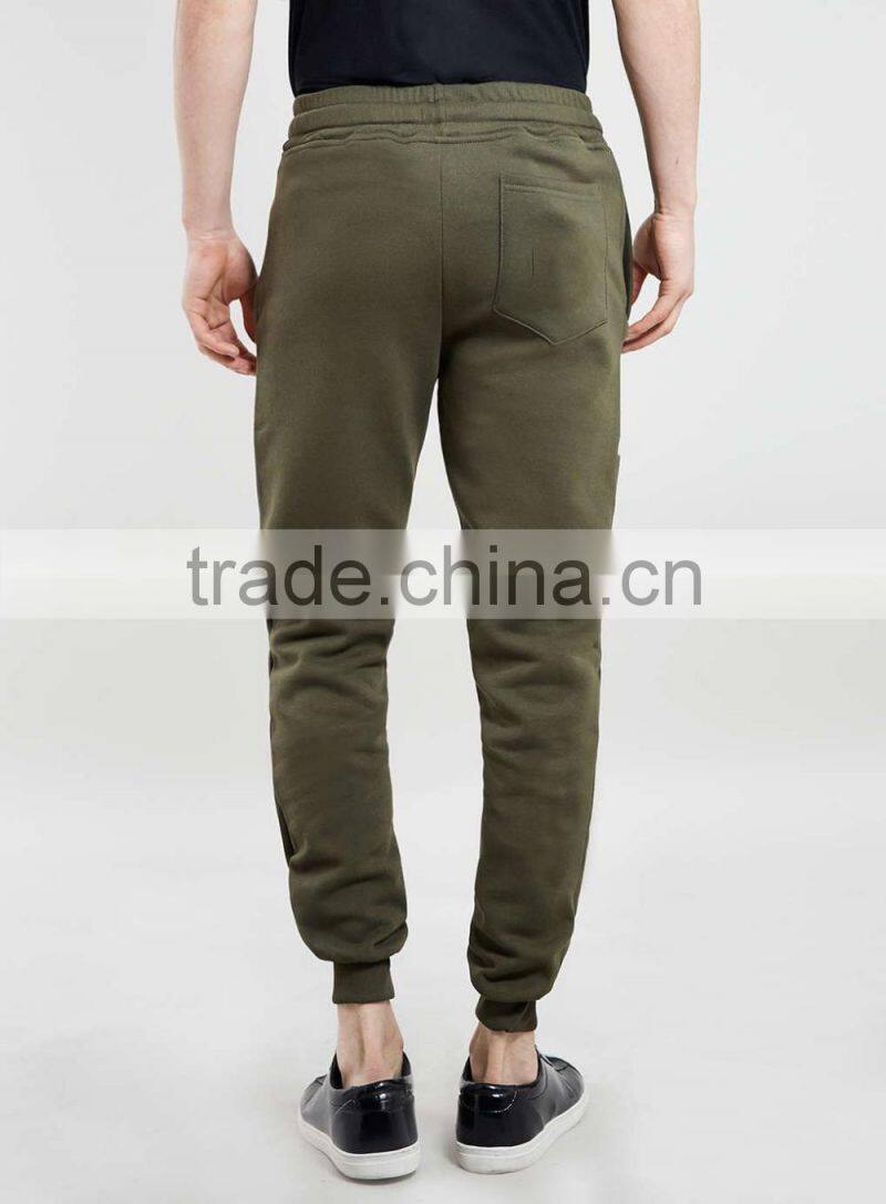 mens khaki green skinny fit joggers
