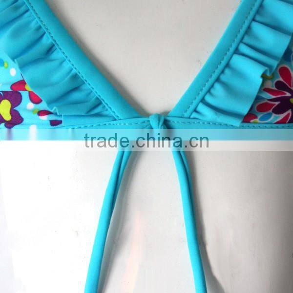 cute flowers girls swimwear