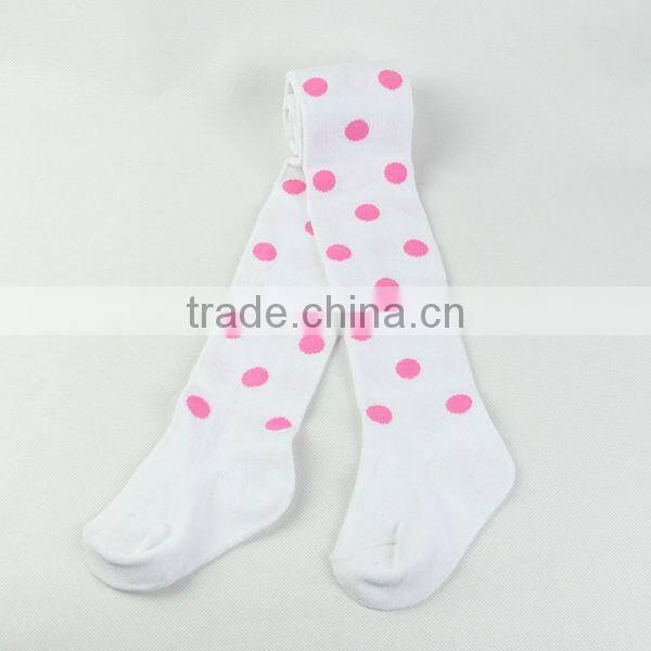 Cute baby girl tights with pink dots
