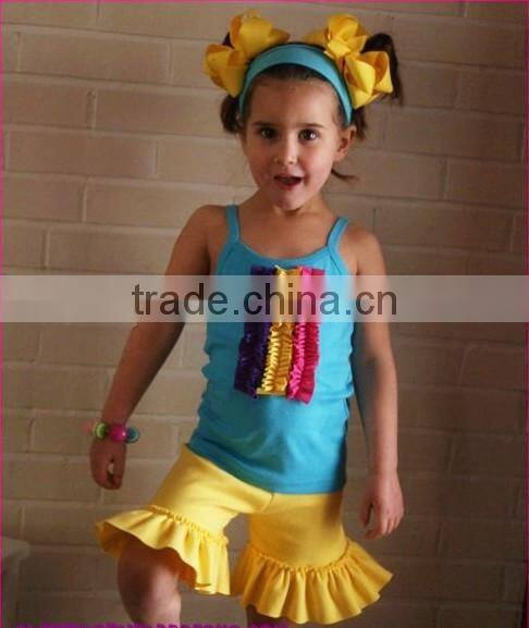 cute baby kids Long Sleeve Shirt and Petti Pants Outfits Girls Chevron Clothing Sets Baby Clothes Suit