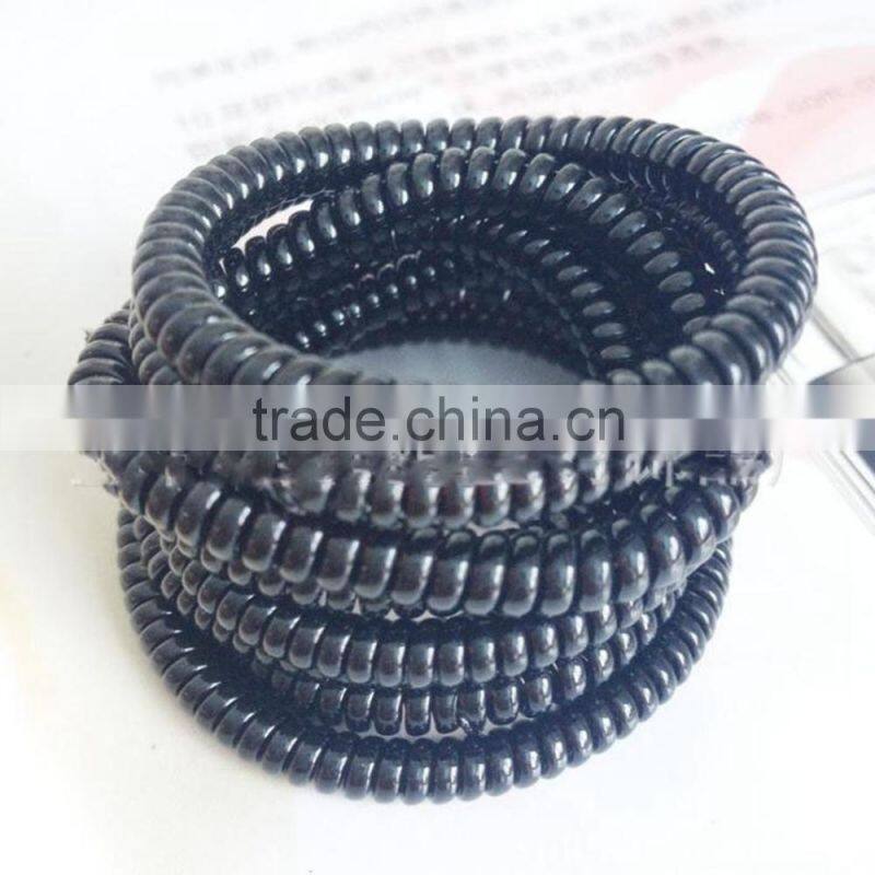 Transparent 5mm Telphone Line Hair Ring Rope Ponytail Holder