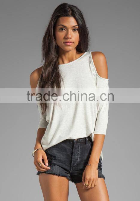 Classic Slub Open Shoulder Tee