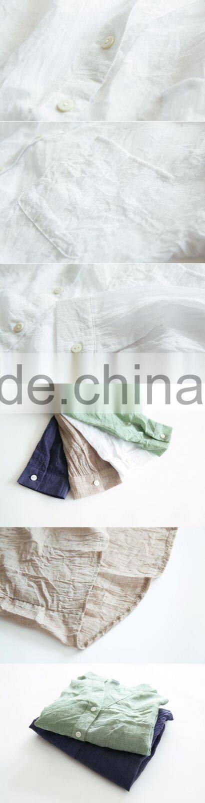 2015 Latest 100 Soft Washed Pure Cotton Longline Linen Wholesale Women import clothing from china