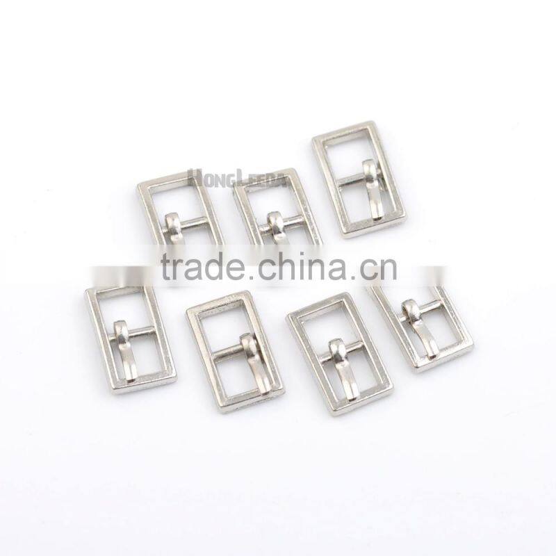 Metal small 6mm shoe buckle with pin alloy sandal buckle silver nickle for doll, wallet BK-054