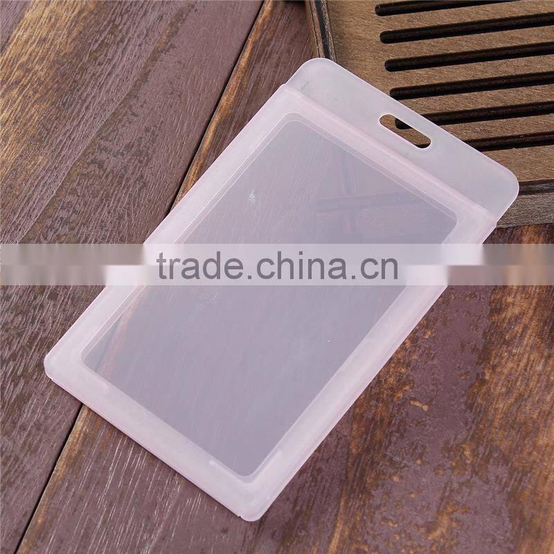 Light Pink Plastic Horizontal ID Card Holders for Girls