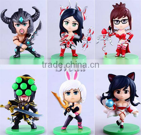 SV-LOL013 Popular game League of Legends action figures PVC doll figure set 6pcsLOL Q version figures