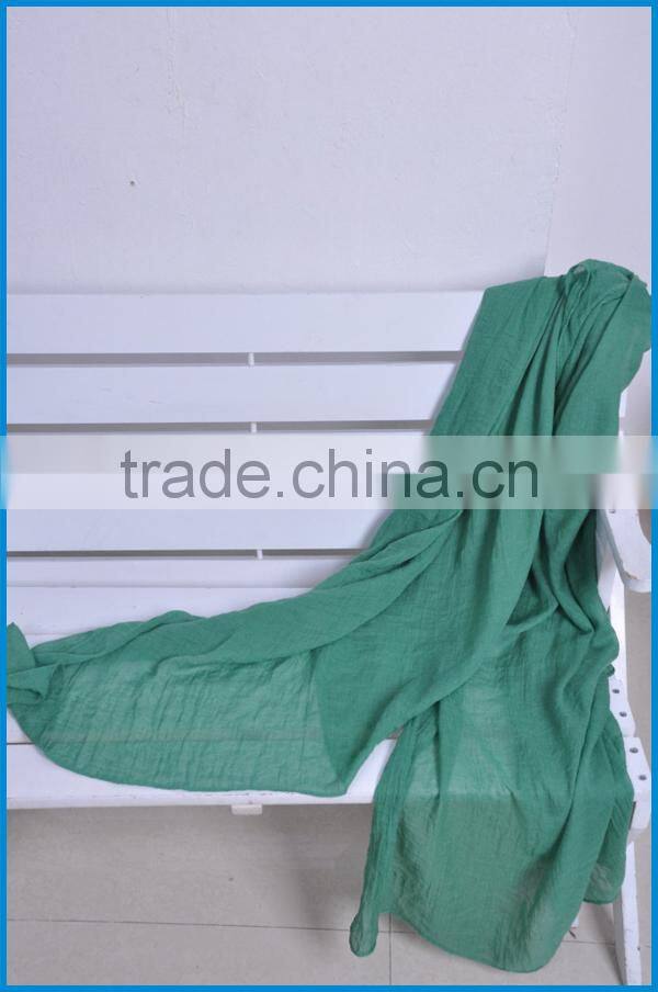 Women's fashion TR cotton long plain color scarf