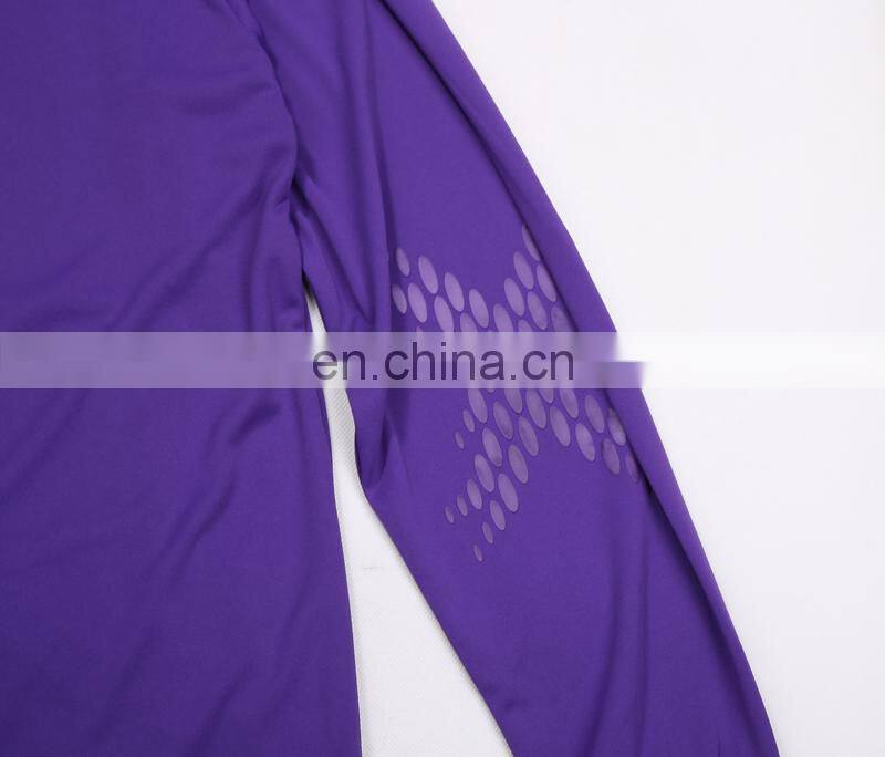 Sublimated made purple plain soccer uniform original football jerseys with tags