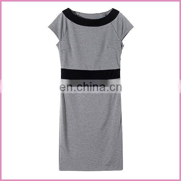simple casual spandex cotton dress classic short sleeves dress factory hot sell cheap dress