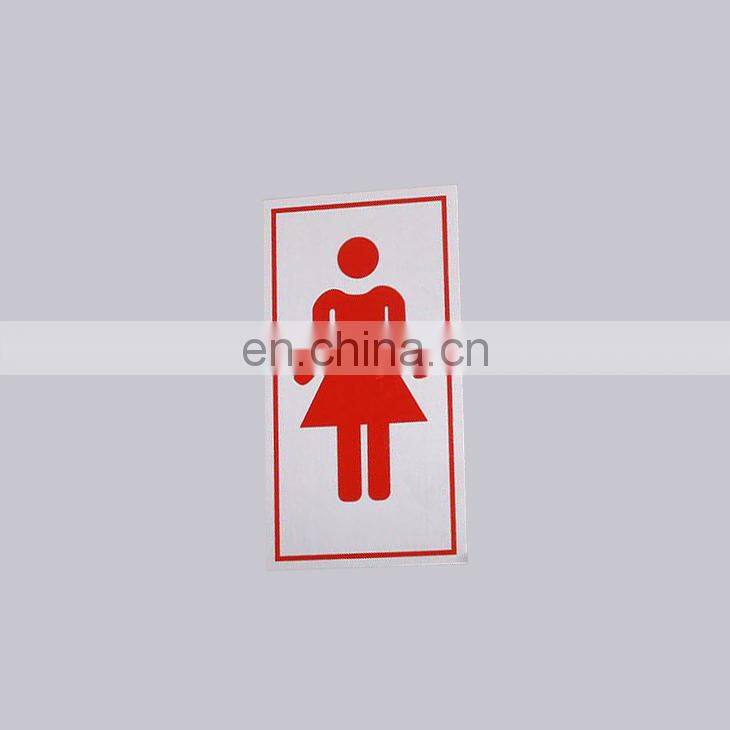Wholesale Cheap Toliet Sign Type Metal Custom Printed Self Adhesive Indoor Notice Sign