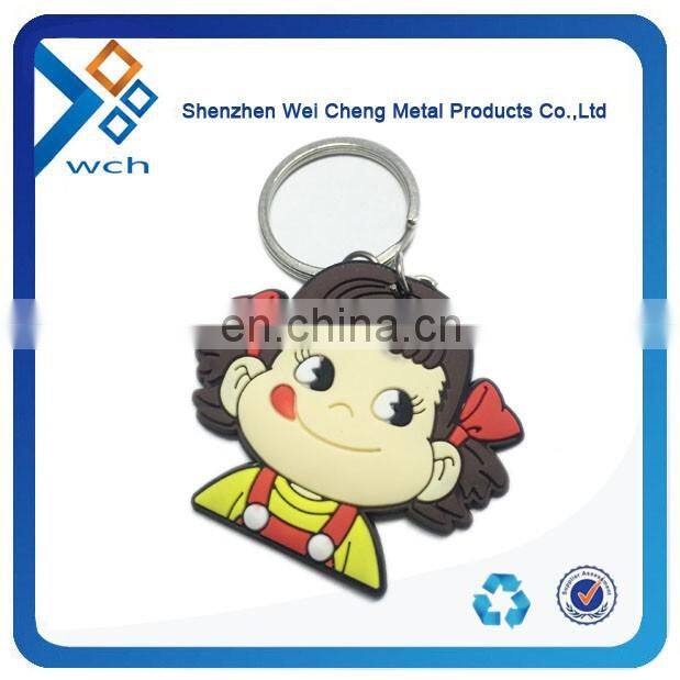 Eco-friendly Material Top Quality 3D Soft Rubber Keychain