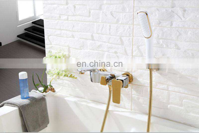 Luxury New product Wall mounted Bathtub hand held mixer shower faucet set with diverter