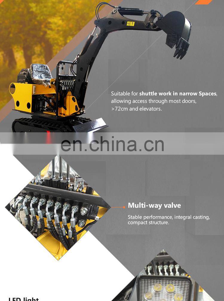 Factory price customized 800kg electric hydraulic mini excavator with CE certification