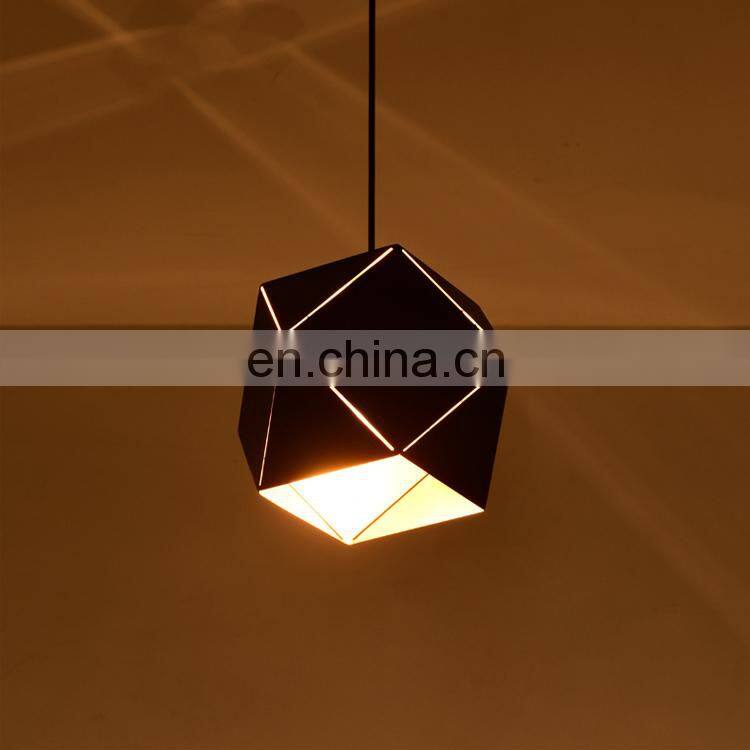 Popular Design Black White Square Hanging Lights Led Modern Fancy Pendant Light