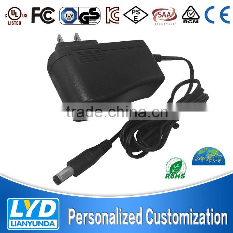 Universal CCTV power supply 9V 1A 9W Plug-in type with CE UL Certification