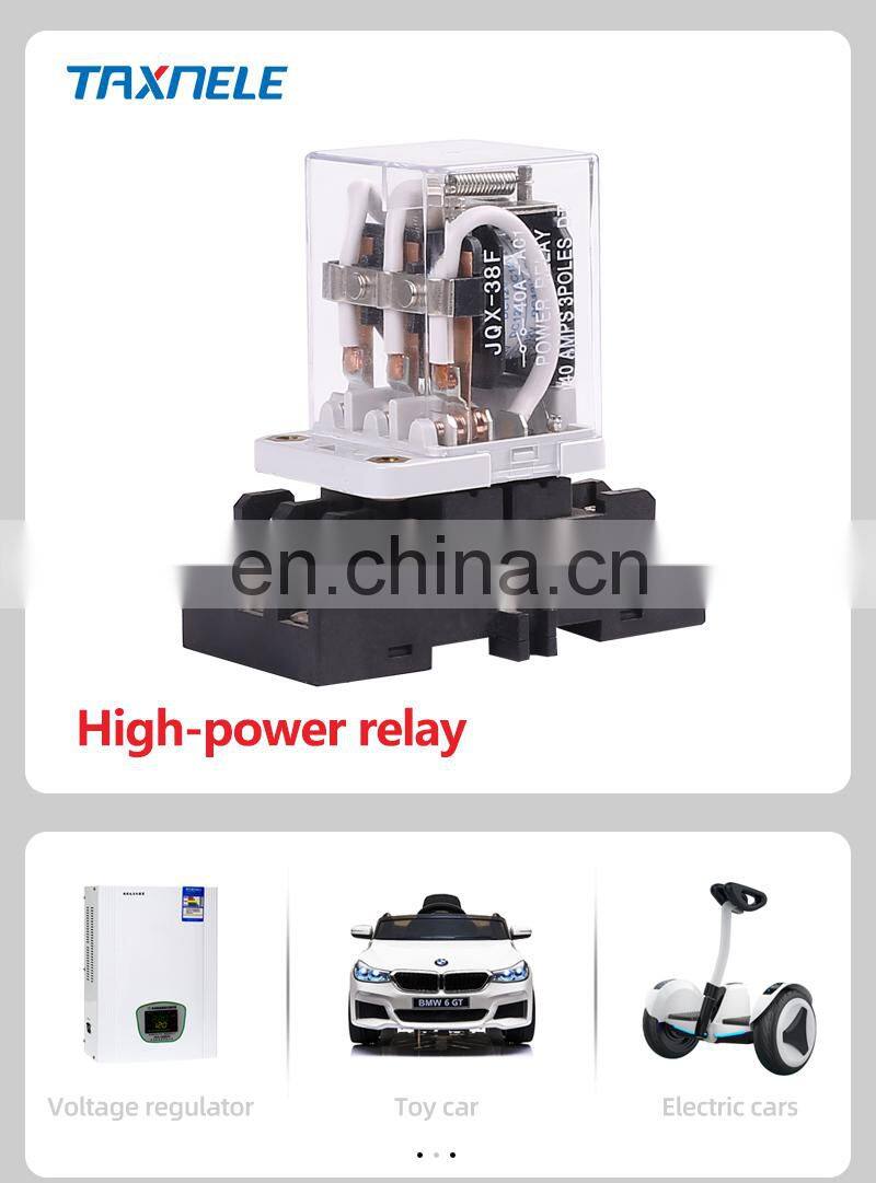 JQX-38F 3Z 40A power relay Intermediate relay Electromagnetic relay 11pin DC12V DC24V AC110V AC220V with base