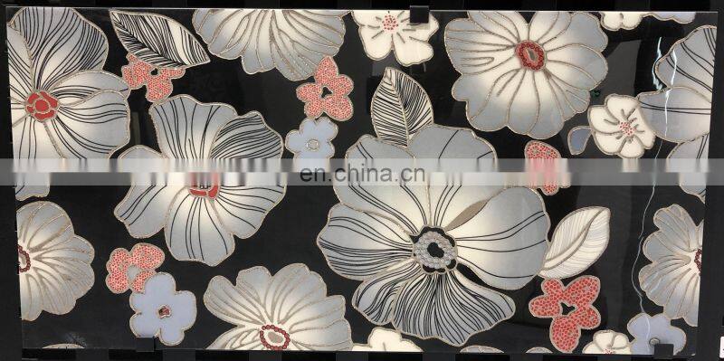 micro crystal  surface  Interior Gold Silver Plated Polished Crystal porcelain Decorative Wall Tiles