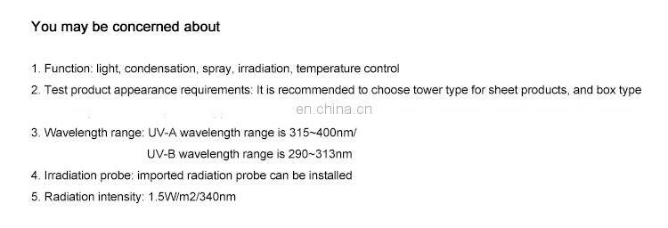 UVA UVB UV Weather Resistence Climatic Test Chamber