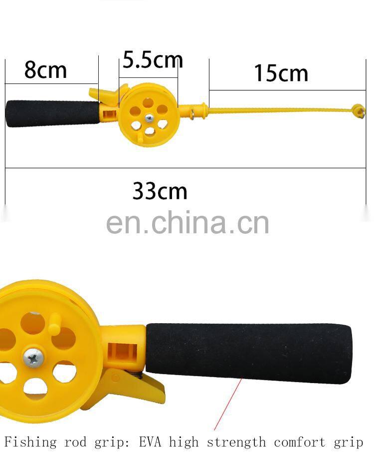 33 cm 50g winter outdoor fishing for children High quality plastic ice fishing rod