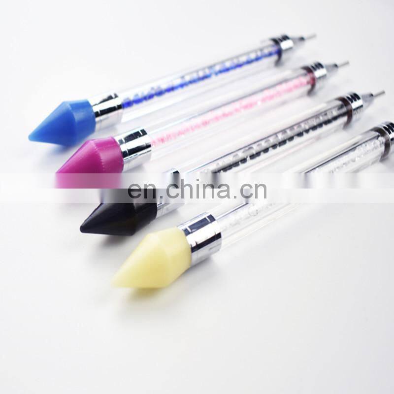 New Design Nail Art Picker Nail Art Dual-ended Dotting Pencil Wax Head Pick Up Rhinestone Picker