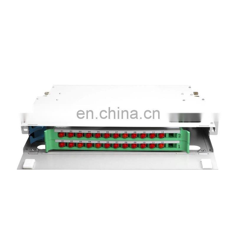 2U rack mount 24 core Fiber Distribution Frame 24 port odf price litech odf fiber optic patch panel odf