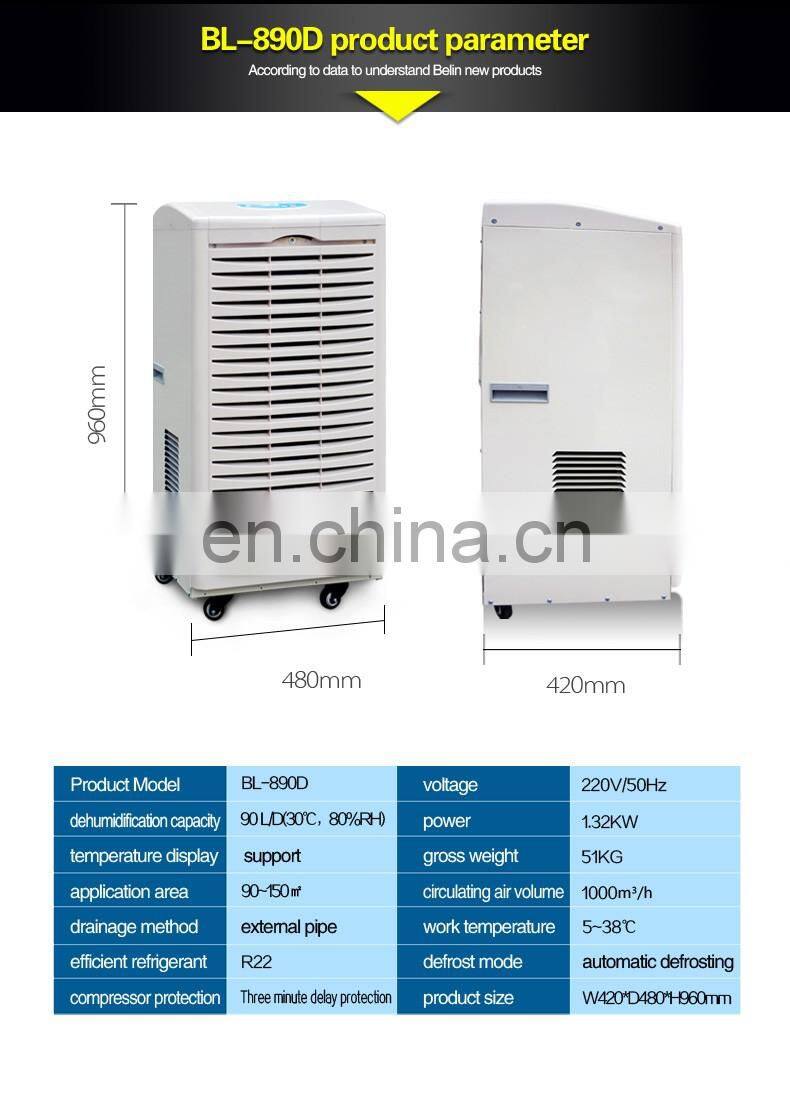 Cambodia 90L/D Chemical Dehumidifiers with Rotor centrifugal fan