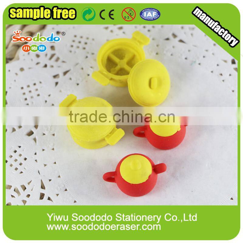Mini teapot erasers stationery kawaii