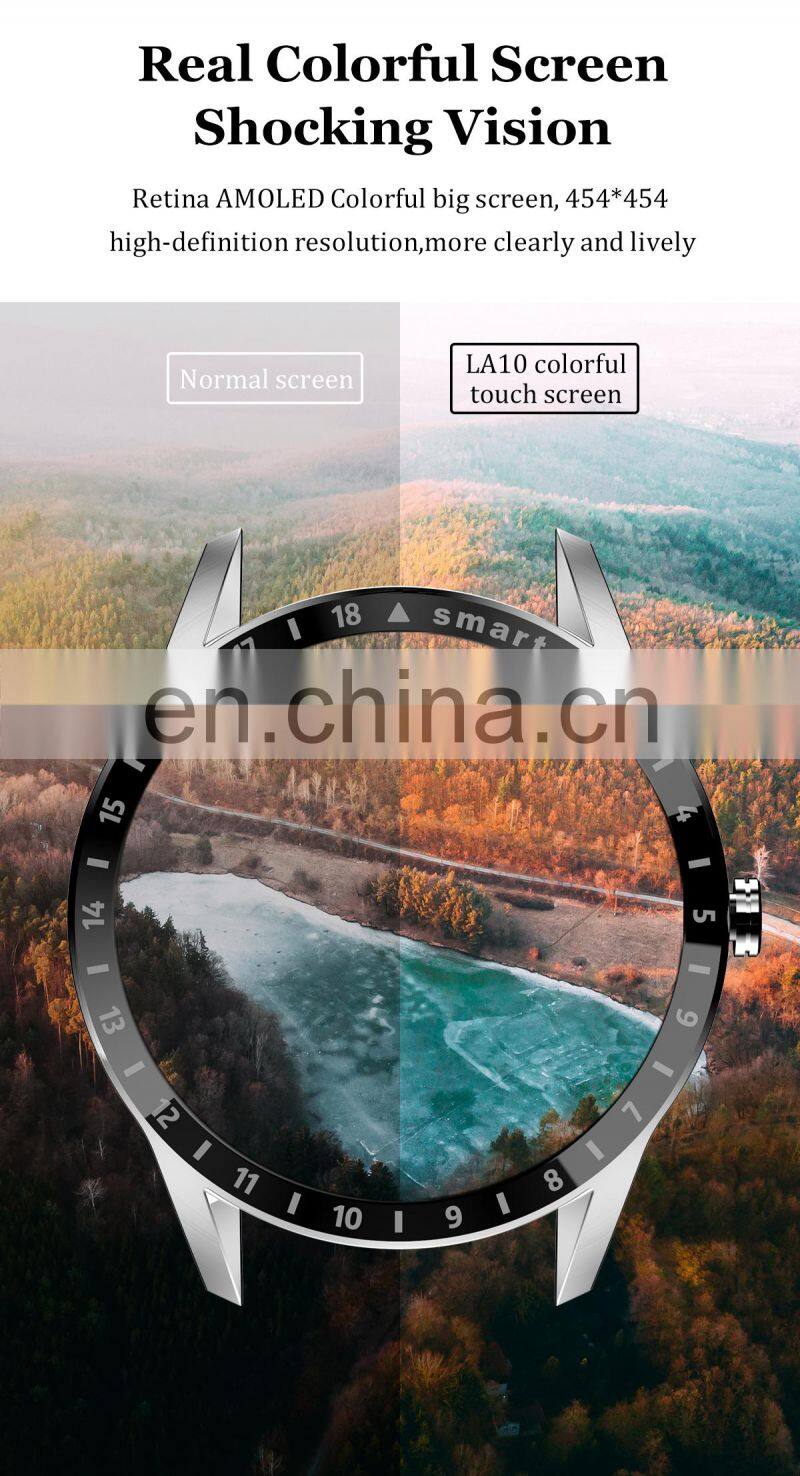 LA10 Mens Womens Fashion Smartwatch Blood Oxygen Heart Rate IP68 Waterproof Smart Watch Round Shape