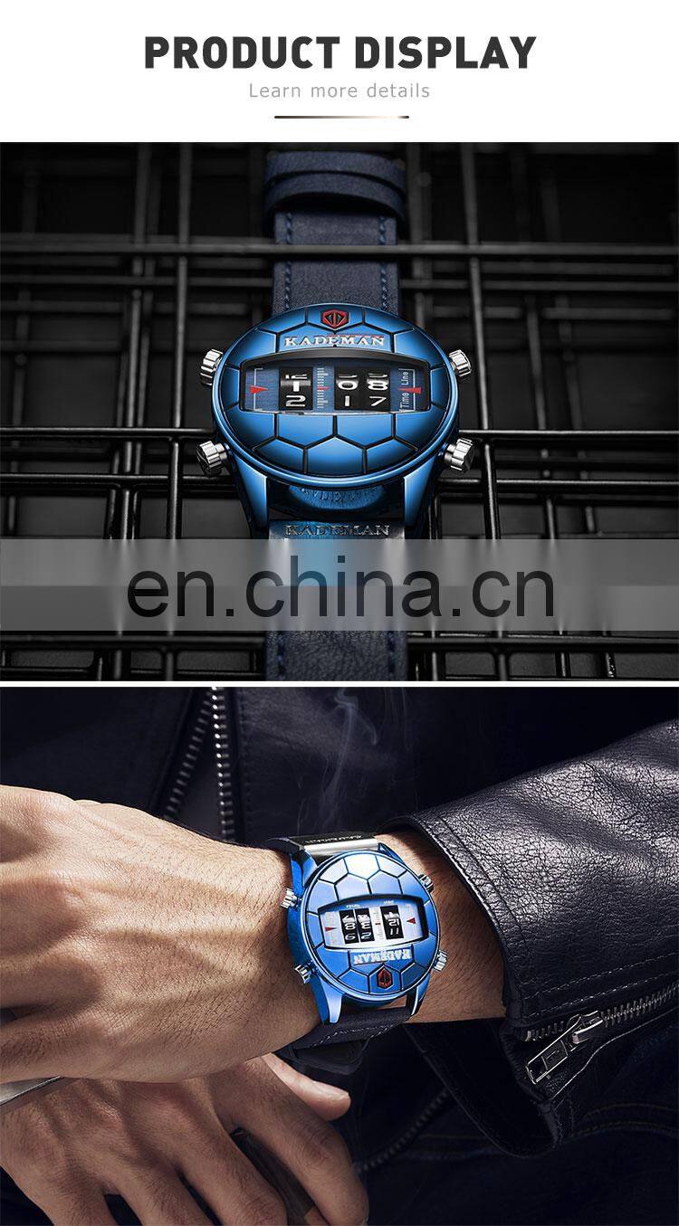 Kademan 9099 New Dual Display Wristwatch Waterproof Time Chrono Functional Watches Men Classic