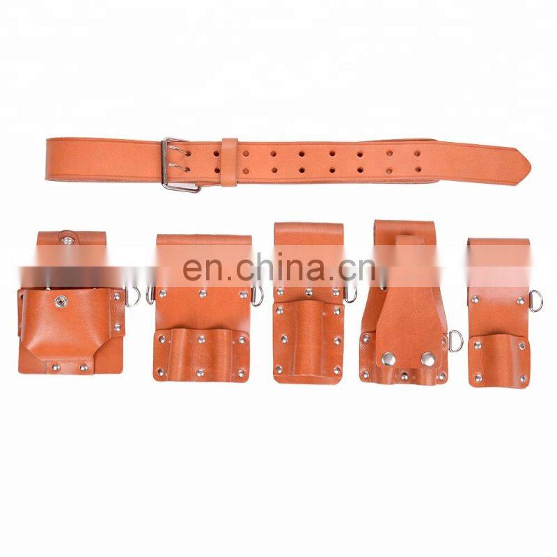 Leather Scaffolding Leather Tool Belt Pouch Scaffolding Tool pouch Set with Tool Holder for Level Spanners Hammer