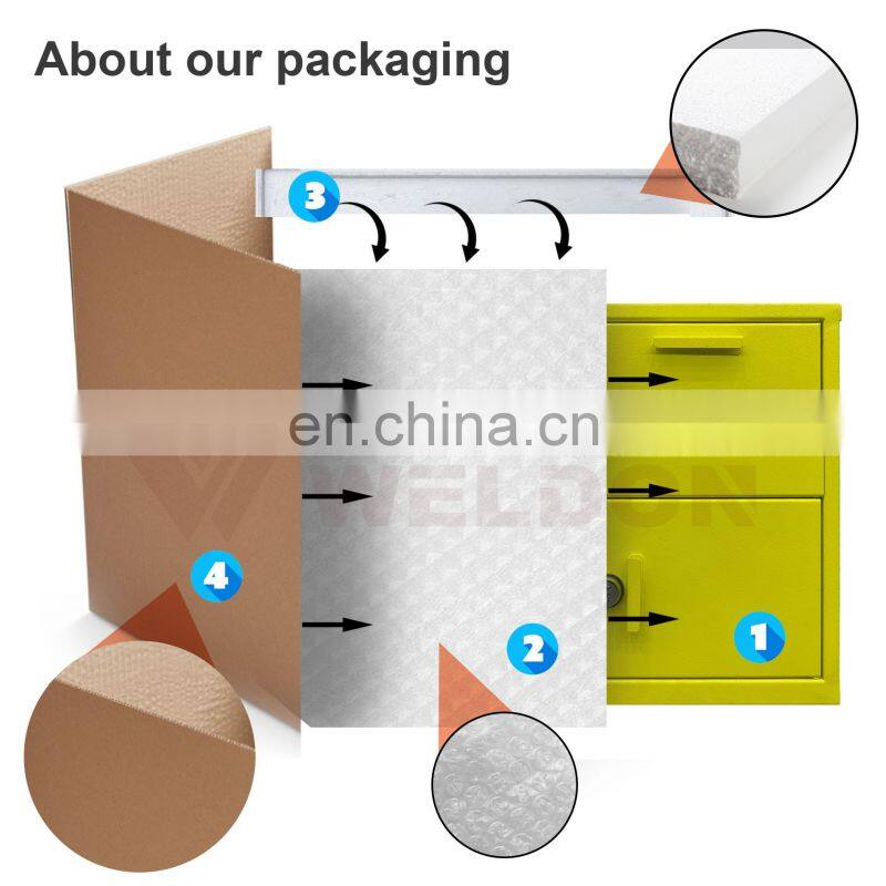 Home Using Outdoor Indoor Modern Mailbox Parcel Delivery Box metal mailbox and post metal wall mailbox