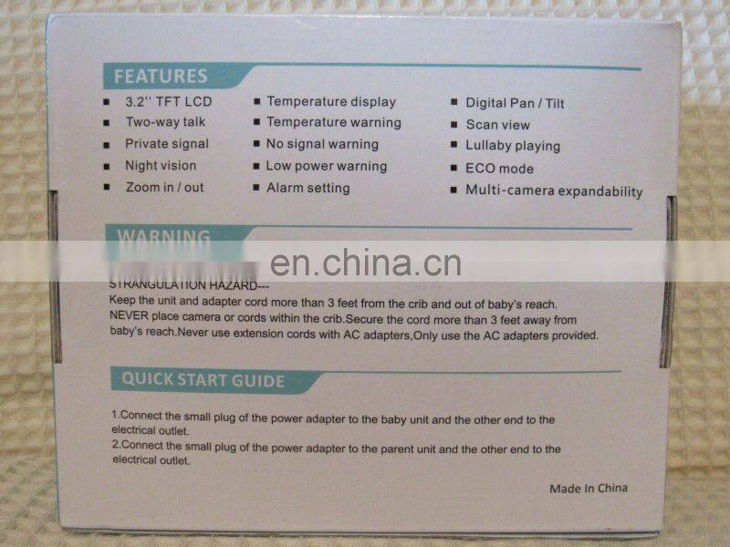 Mini Infant Wireless Monitor Night Vision Digital Video Baby Monitor Audio Music Camera Temperature Nanny Camera Monitor SM32