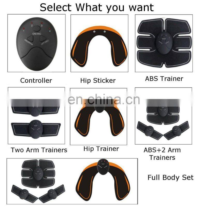 Electric body slimming massager toner trainer compex stimulant belt wireless abs ems abdominal muscle stimulator