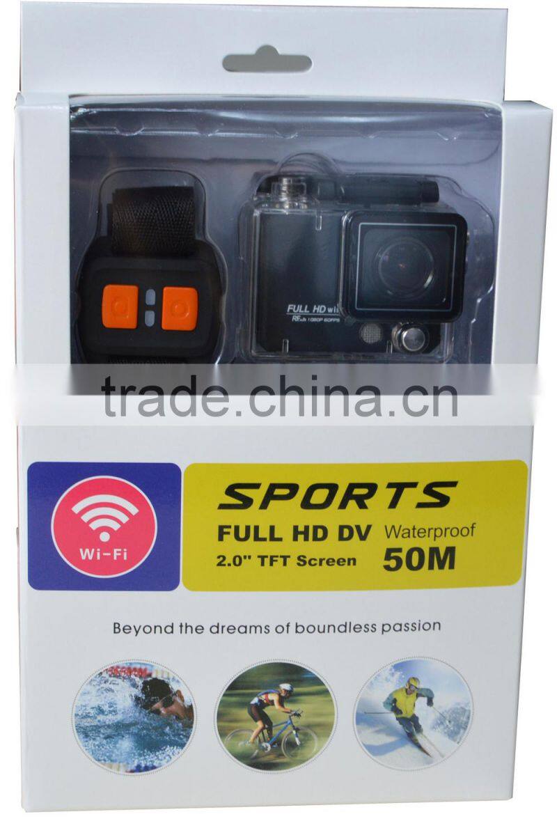 New 4K action sports camera with wifi& remote control underwaterproof with 50 meters