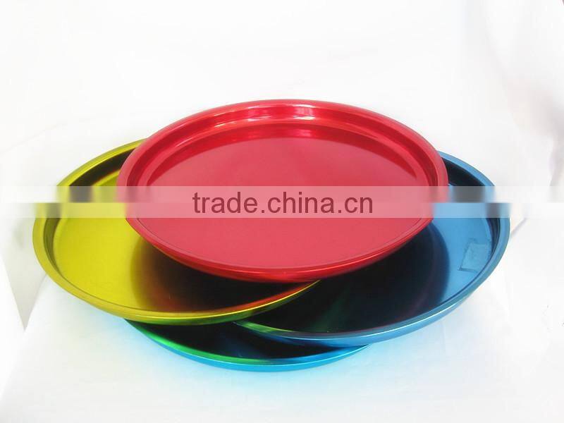 CCKT-203 2014 Best promotion Barware Circle Aluminum serving tray