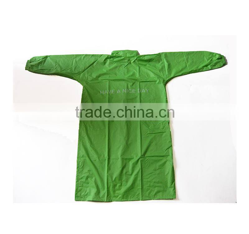 Adults polyester waterproof long hooded raincoat pvc raincoat